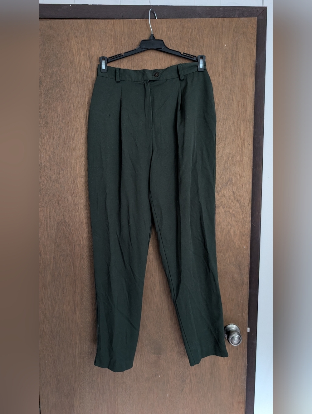 Fits Like 8, Vintage Dark Green Dress Pants - Classic Straight Fit